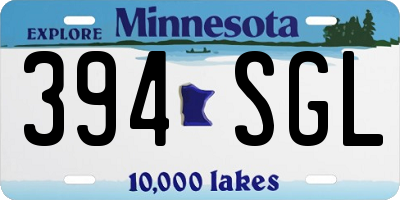 MN license plate 394SGL