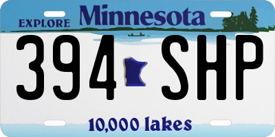 MN license plate 394SHP