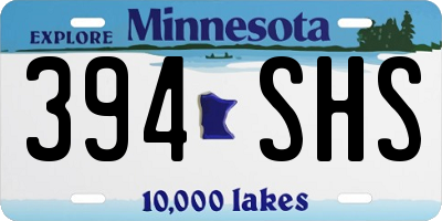 MN license plate 394SHS