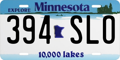 MN license plate 394SLO