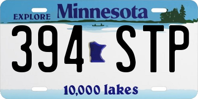 MN license plate 394STP