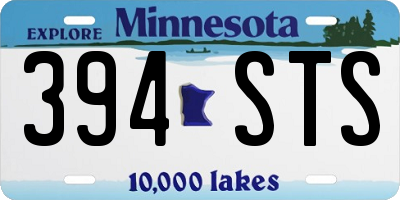 MN license plate 394STS