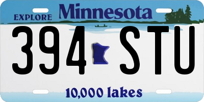 MN license plate 394STU