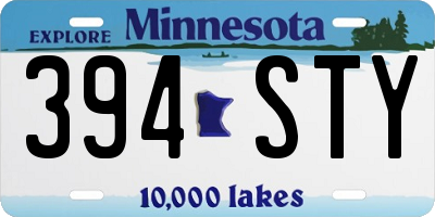 MN license plate 394STY