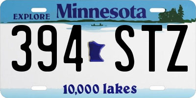 MN license plate 394STZ