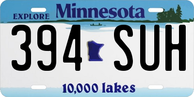 MN license plate 394SUH