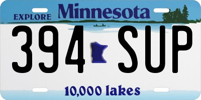 MN license plate 394SUP