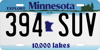 MN license plate 394SUV