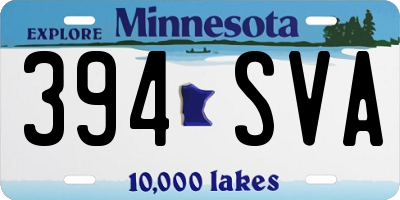 MN license plate 394SVA