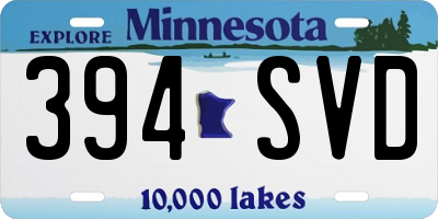 MN license plate 394SVD