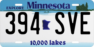 MN license plate 394SVE