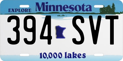 MN license plate 394SVT