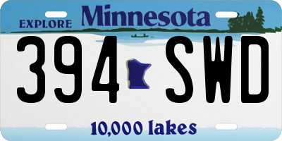 MN license plate 394SWD