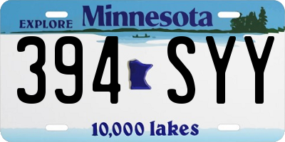 MN license plate 394SYY
