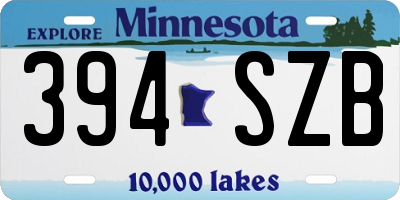 MN license plate 394SZB