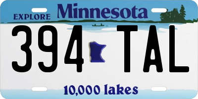 MN license plate 394TAL