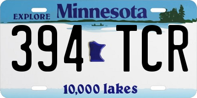 MN license plate 394TCR
