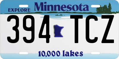 MN license plate 394TCZ