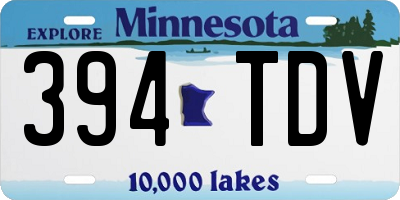 MN license plate 394TDV