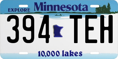 MN license plate 394TEH