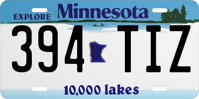 MN license plate 394TIZ