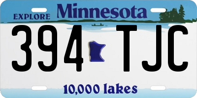 MN license plate 394TJC