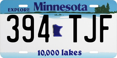 MN license plate 394TJF