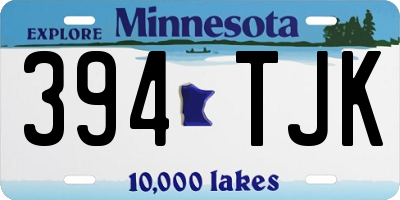 MN license plate 394TJK
