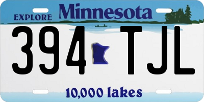MN license plate 394TJL