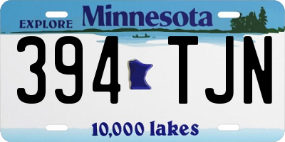 MN license plate 394TJN