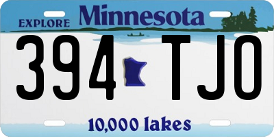 MN license plate 394TJO