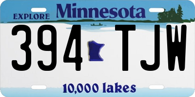 MN license plate 394TJW