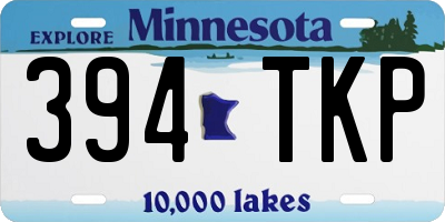 MN license plate 394TKP