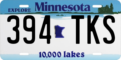 MN license plate 394TKS