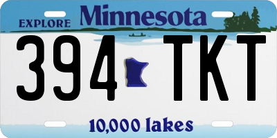 MN license plate 394TKT