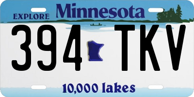 MN license plate 394TKV