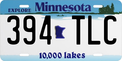 MN license plate 394TLC