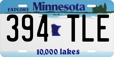 MN license plate 394TLE