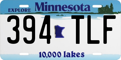 MN license plate 394TLF