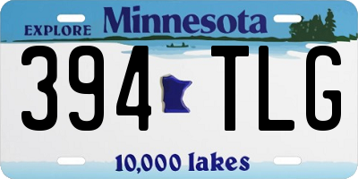 MN license plate 394TLG