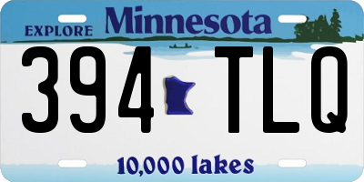 MN license plate 394TLQ