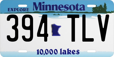 MN license plate 394TLV