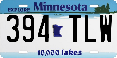 MN license plate 394TLW
