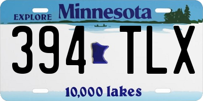 MN license plate 394TLX