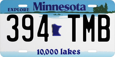 MN license plate 394TMB