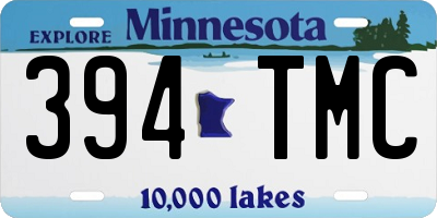 MN license plate 394TMC