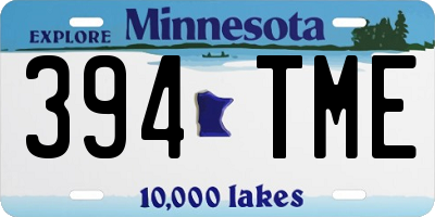 MN license plate 394TME