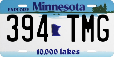 MN license plate 394TMG