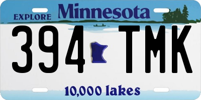 MN license plate 394TMK