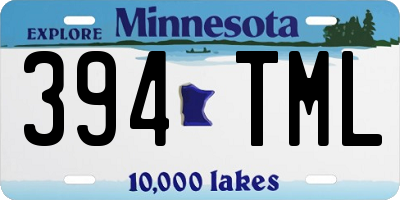 MN license plate 394TML